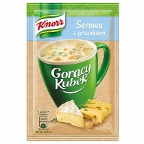ŠĶĪSTOŠĀ ZUPA KNORR SIERA KRĒMZUPA AR GRAUZDIŅIEM