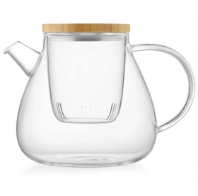 STIKLA TĒJKANNA SAMADOYO 900ML AR BAMBUSA VĀCIŅU UN STIKLA FILTRU (543114)