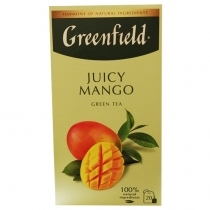 ZAĻĀ TĒJA GREENFIELD JUICY MANGO, MAISIŅOS PAPĪRA APLOKSNĒS (017933)