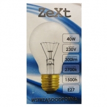 SPECIĀLĀ PIELIETOJUMA SPULDZE ZEXT GLS CLEAR E27 40W 230V (878117)