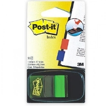 PAŠLĪPOŠIE INDEKSI POST-IT 25.4x43.2mm ZAĻI (3M680-3)